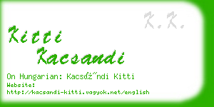 kitti kacsandi business card